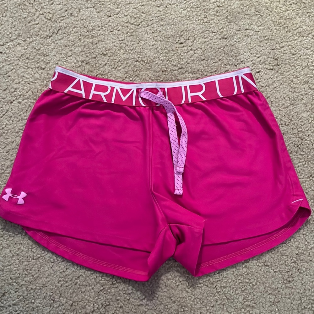 Pink Under Armour shorts